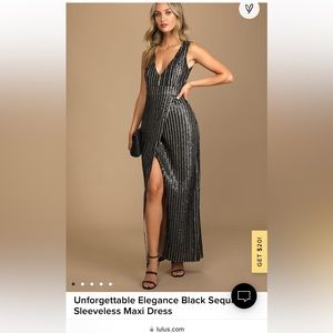 Lulu’s Black Sequin Dress